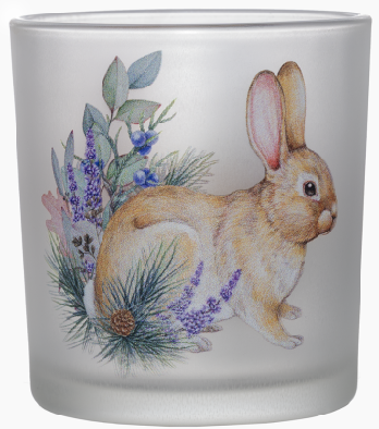 Świecznik szklany z nadrukiem 8x7,3cm WN26 widok 1