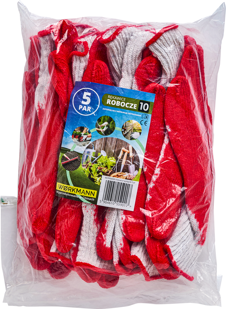 Rękawice robocze powlekane gumą 5 par O26 widok 1