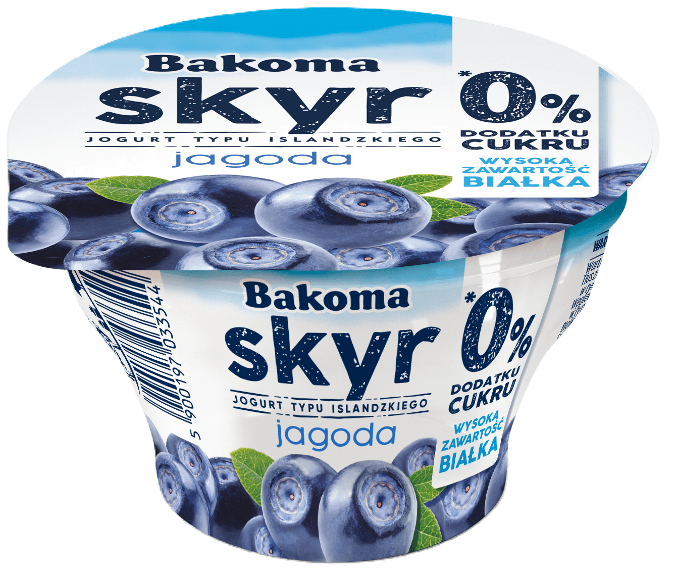 Jogurt skyr owocowy 0% cukru Bakoma 150g mix widok 1