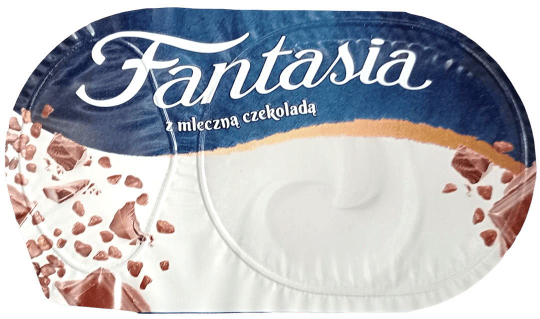 Jogurt z mleczną czekoladą Fantasia 106g widok główny