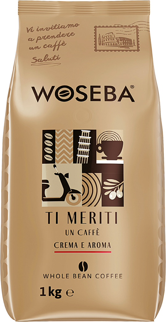 Kawa ziarnista Ti Meriti Crema E Aroma Woseba 1kg widok główny