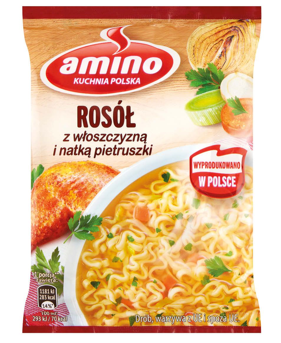 Zupa nudle rosół z włoszczyzną Amino 59g widok 1