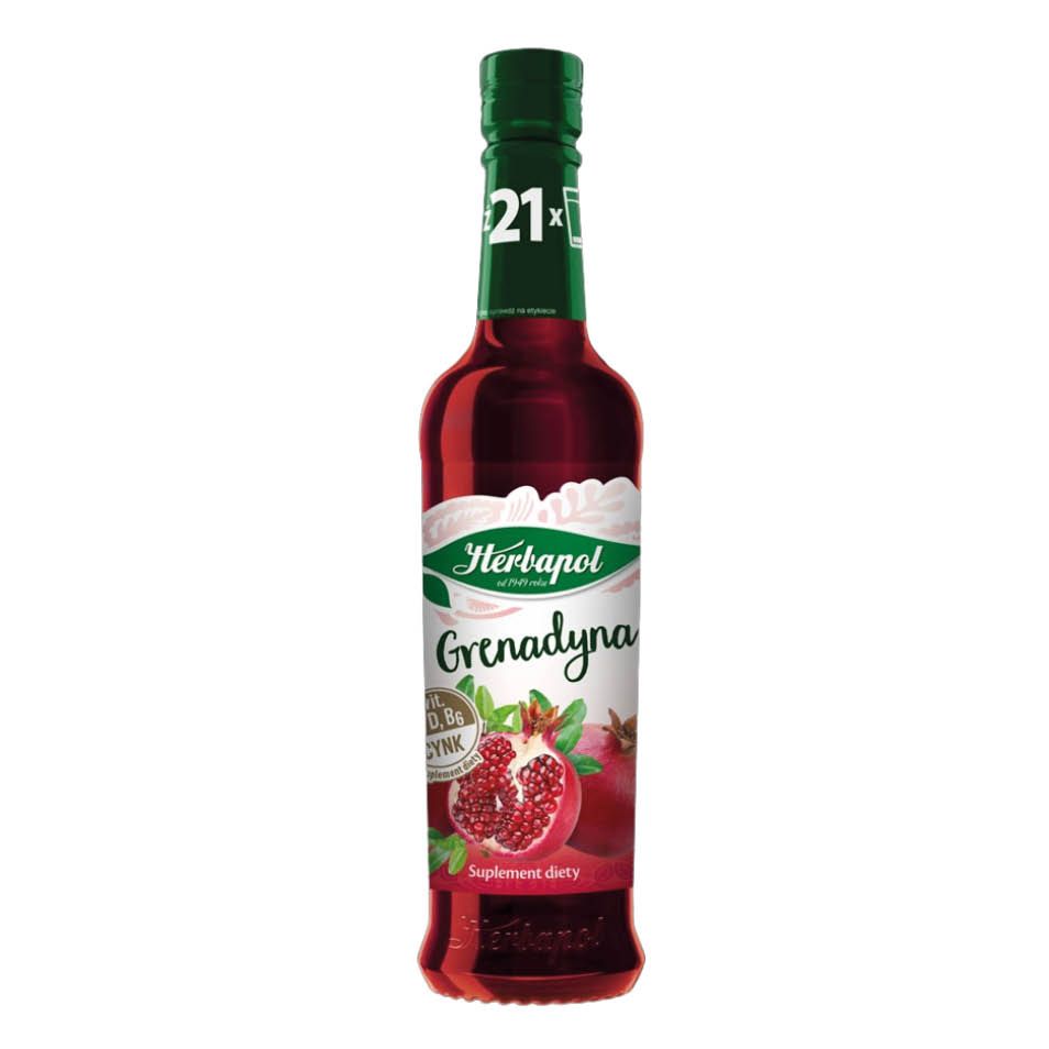 Syrop grenadyna Herbapol 420ml widok 1