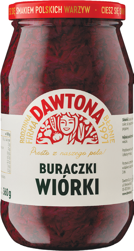 Buraczki czerwone wiórki Dawtona 510/360g widok 1