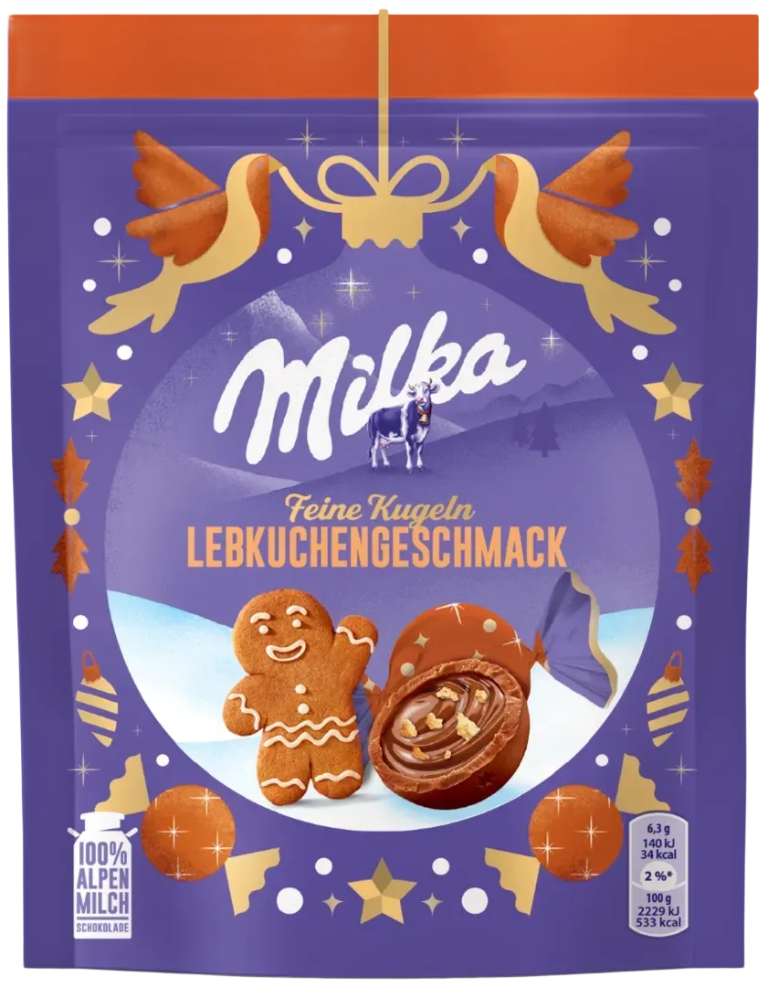 Cukierki czekoladowe gingerbread Milka 90g BN25 widok 1