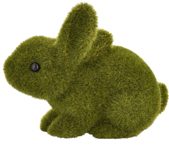 Figurka zając flokowany mix WN25 widok 2