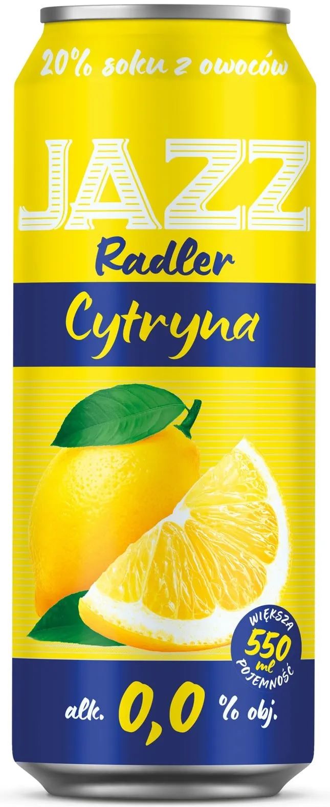 Napój bezalk. Jazz Radler cytryna 0,55l 0% puszka widok główny