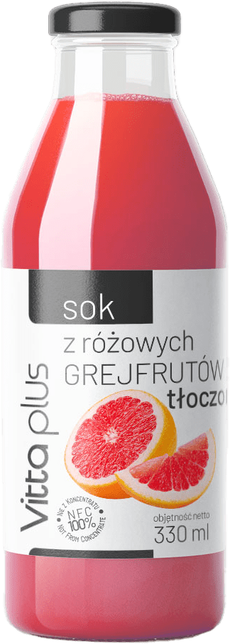 Sok różowy grejpfrut Nfc Vitta Plus 330ml widok 1