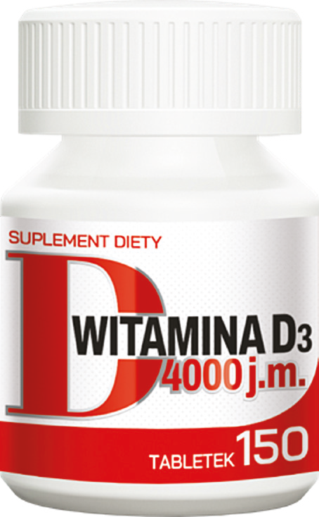 Tabletki witamina D3 4000 j.m Dr Vita 150szt widok główny 