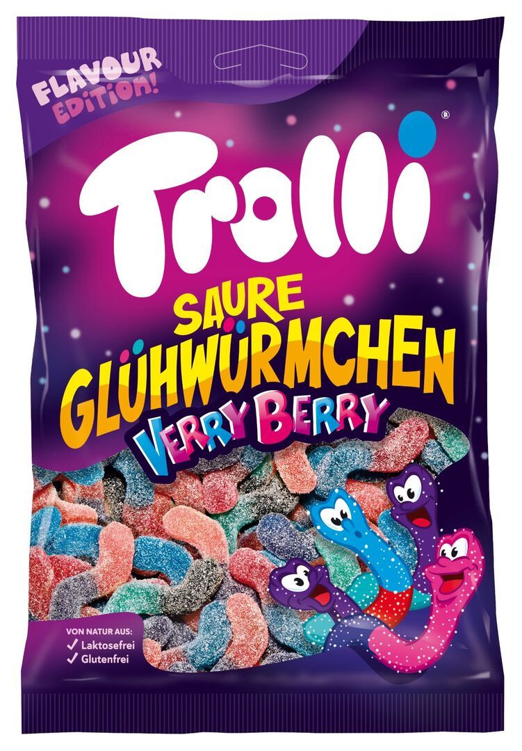 Żelki saure glühwurmchen berry Trolli 200g widok 1