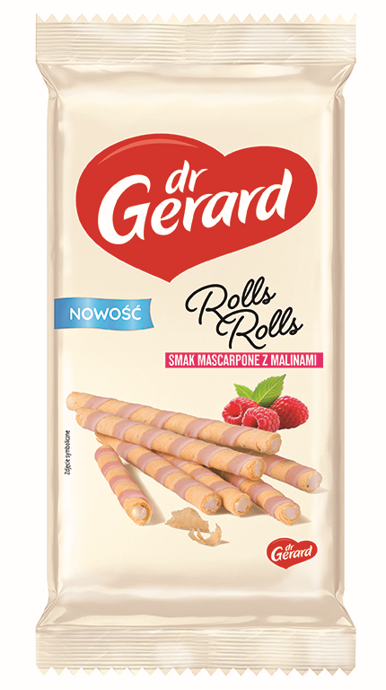 Rurki waflowe mascarpone malina Dr Gerard 144g widok 1