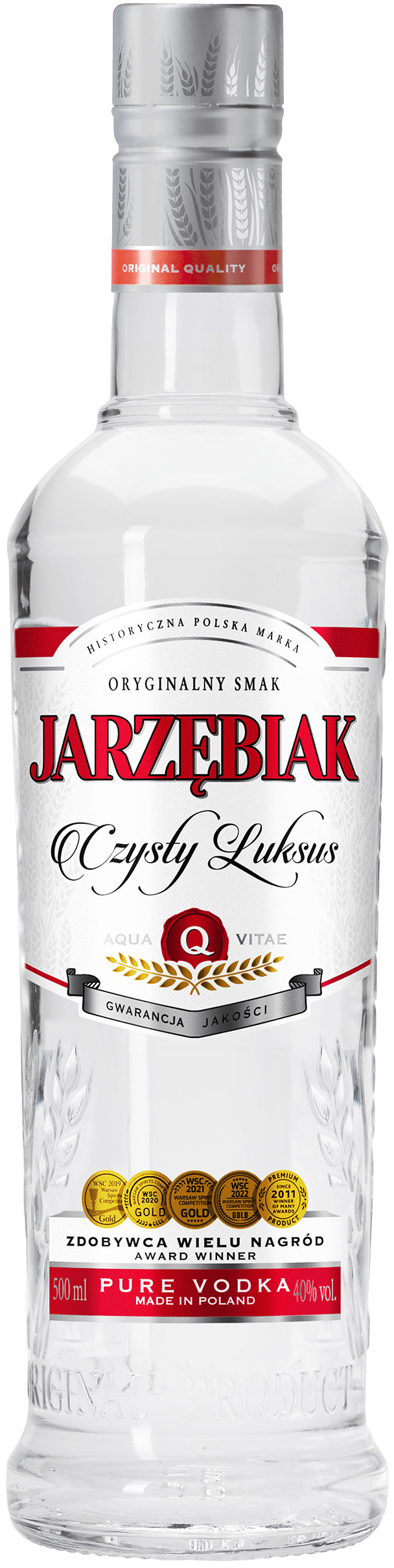 Wódka Jarzębiak czysty luksus 0,5l 40% widok główny