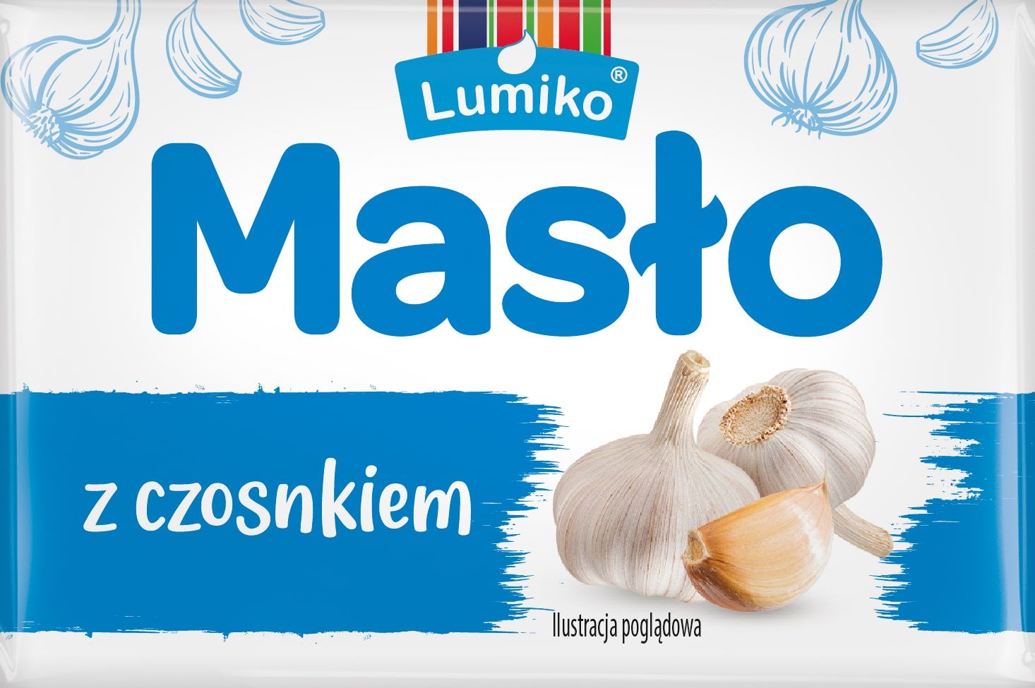 Masło z czosnkiem Lumiko 150g widok główny 