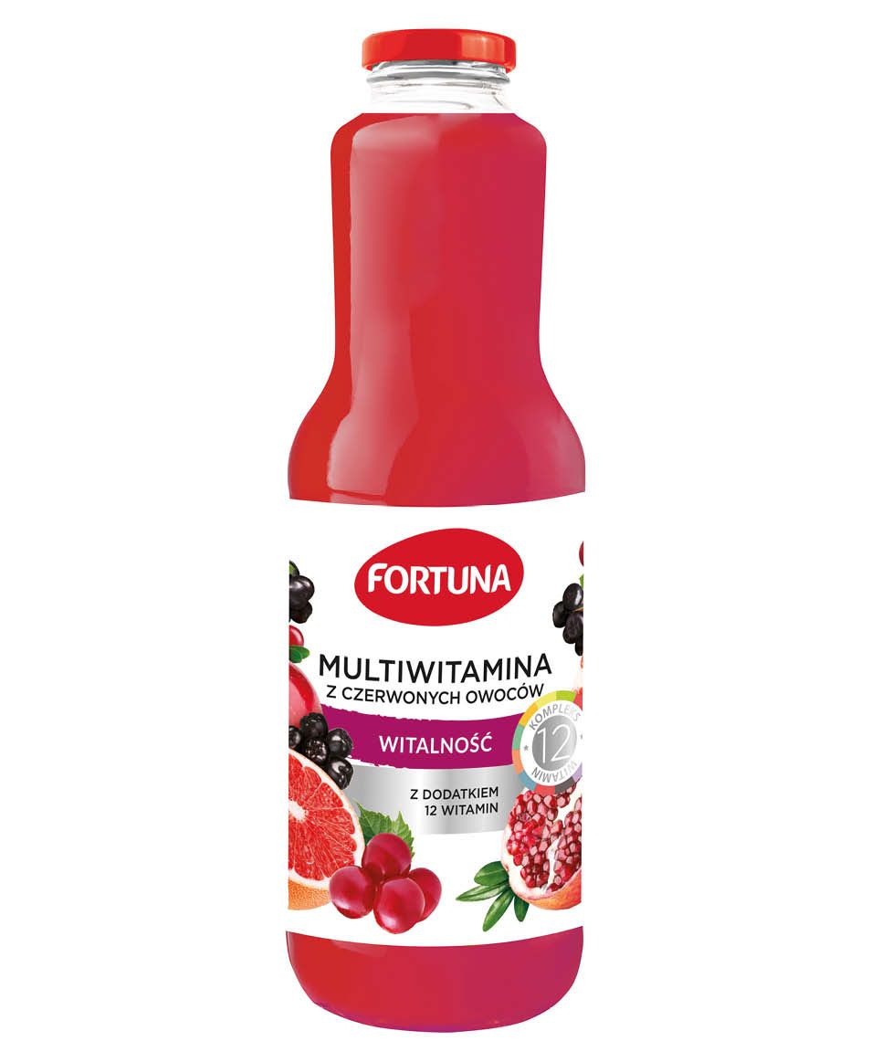 Napój niegaz. multiwit czer owoce Fortuna 1l szkło widok 1