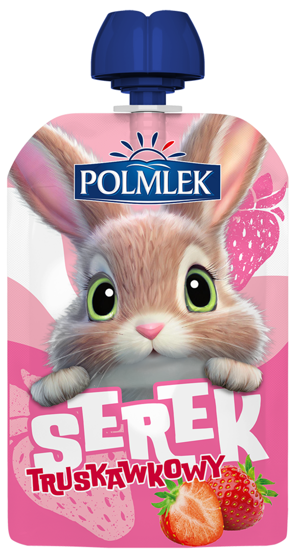 Serek truskawkowy w saszetce Polmlek 100g widok 1