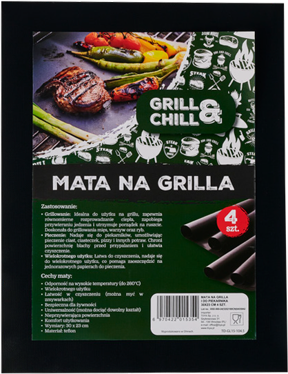 Mata na grilla i do piek. Grill&Chill 30x23cm 4szt widok 1