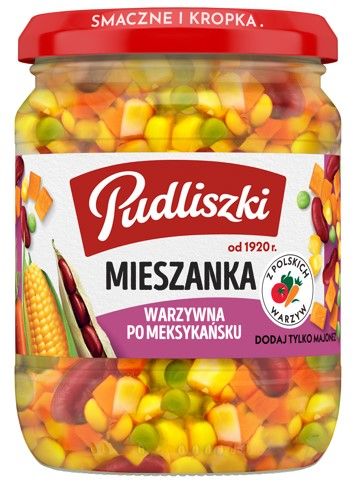 Mieszanka warzywna po meksyka. Pudliszki 450/270g widok 1