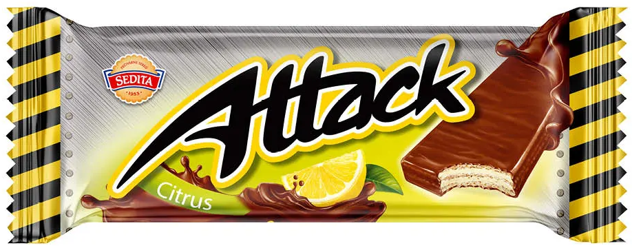 Wafelek cytrynowy Attack 30g widok 1