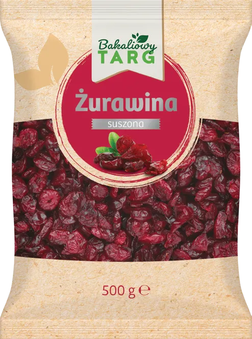 Żurawina suszona cięta Bakaliowy Targ 500g widok główny