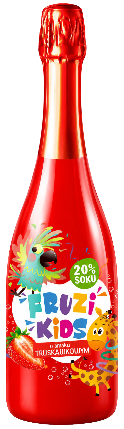 Zdjęcie produktu - Napój gazowany o sm. tru. Fruzi Kids bezalk. 0,75l