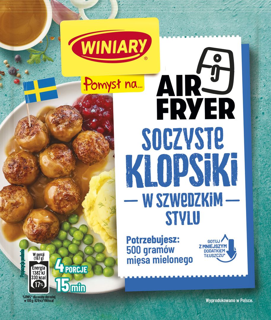 Pomysł na soczyste klopsiki Air Fryer Winiary 69g widok 1