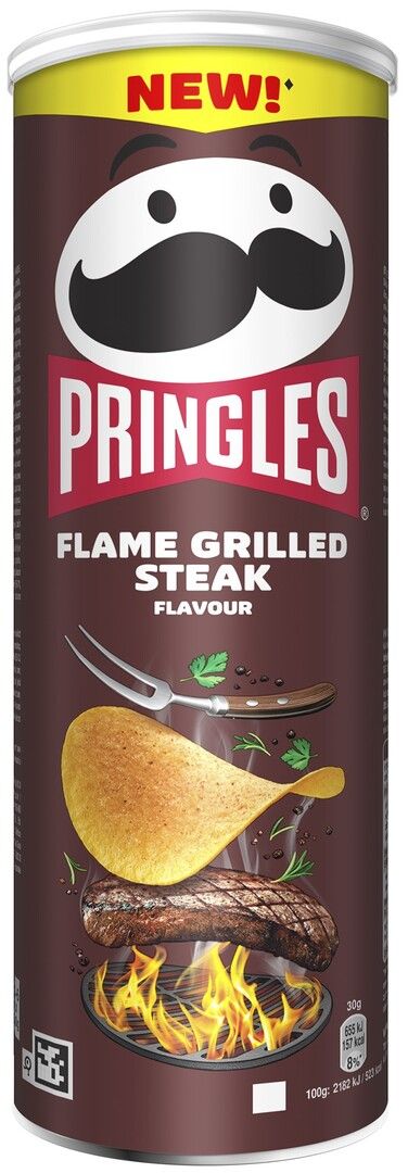Chipsy Pringles flame grilled steak 165g widok 1