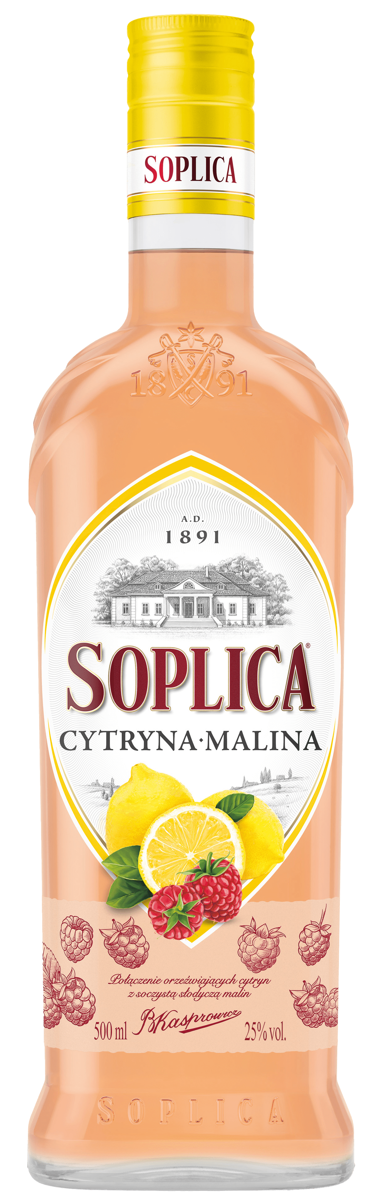Likier Soplica cytryna malina 0,5l 25% widok 1