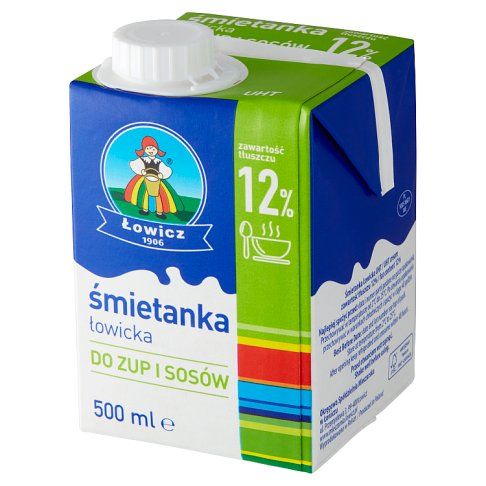 Śmietanka UHT 12% Łowicka OSM Łowicz 0,5l widok 2