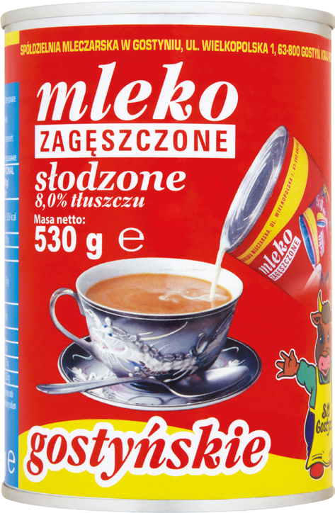 Mleko zagęszczone słodzone SM Gostyń 530g widok 1