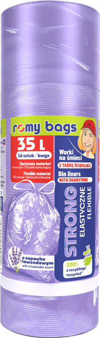 Worki na śmieci zapach z taśmą Rymoplast 35l 16szt widok 1