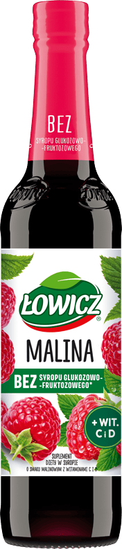 Syrop malinowy Łowicz 400ml widok 1