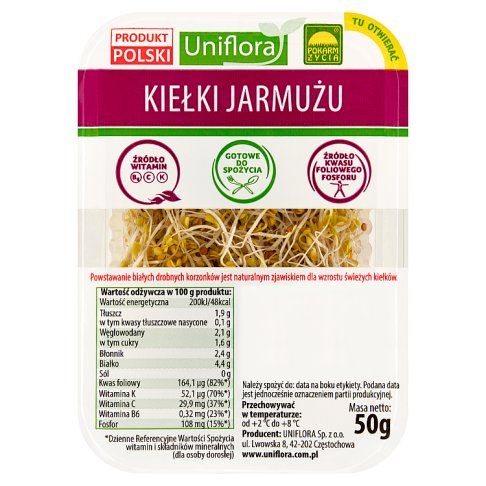 Kiełki Uniflora 50g mix widok 3