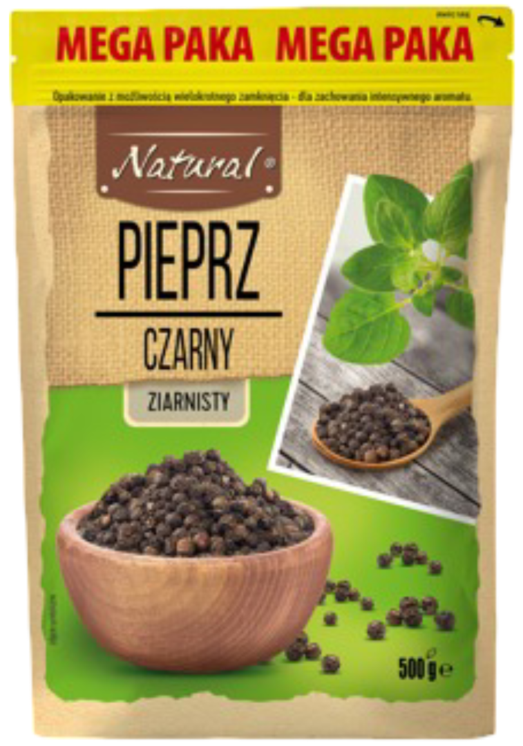 Pieprz czarny ziarnisty Natural 500g widok 1