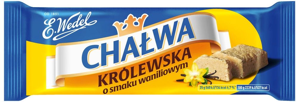 Chałwa królewska waniliowa Wedel 100g widok 1