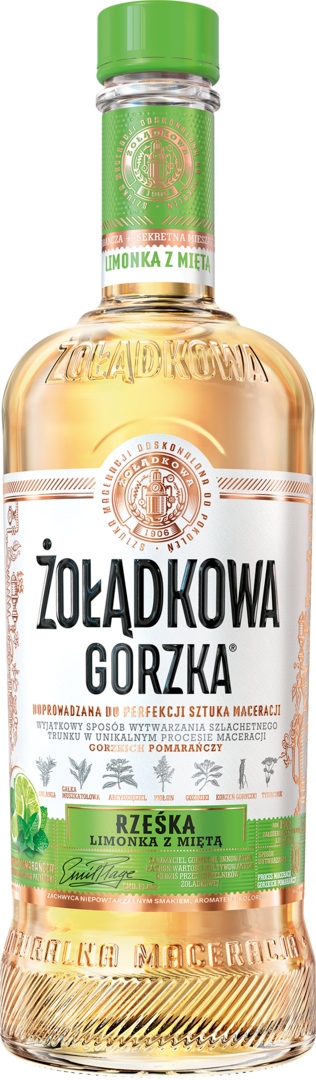Likier Żołądkowa gorzka limonka z miętą 0,5l 25% widok 1