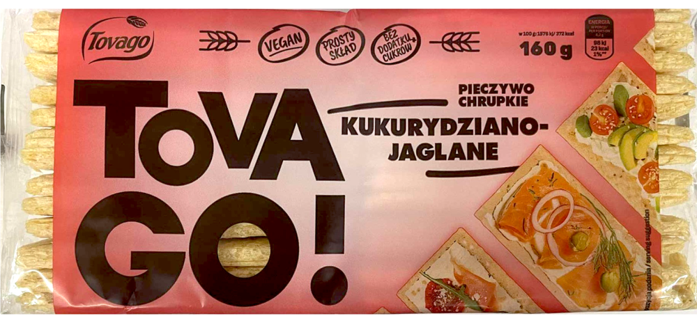 Pieczywo chrupkie kukurydz-jaglane Tovago 160g widok 1