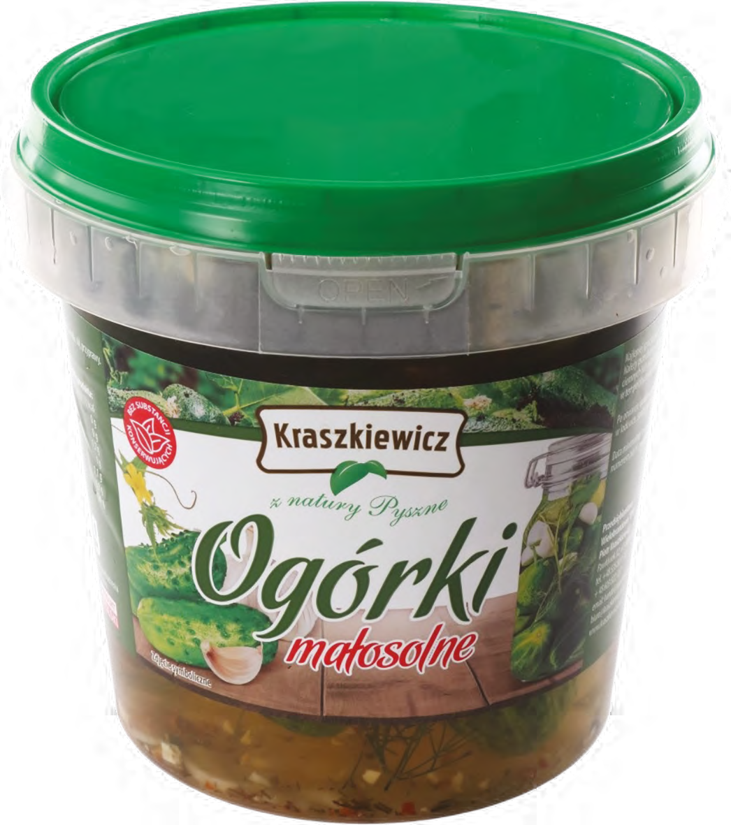 Ogórki małosolne 1kg/600g widok główny 