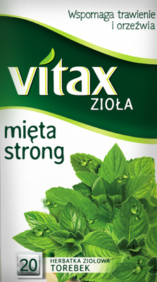 Herbatka ziołowa mięta strong Vitax 20x1,5g widok główny 