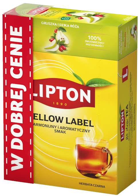 Herbata czarna+gruszka z różą Lipton 92x2g+20x1,8g widok 1