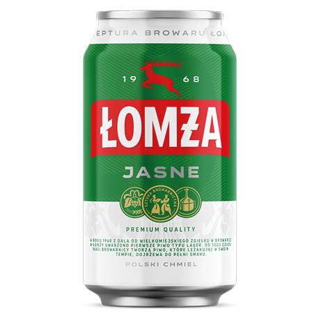 Piwo Łomża jasne 330ml 5,7% puszka widok 1