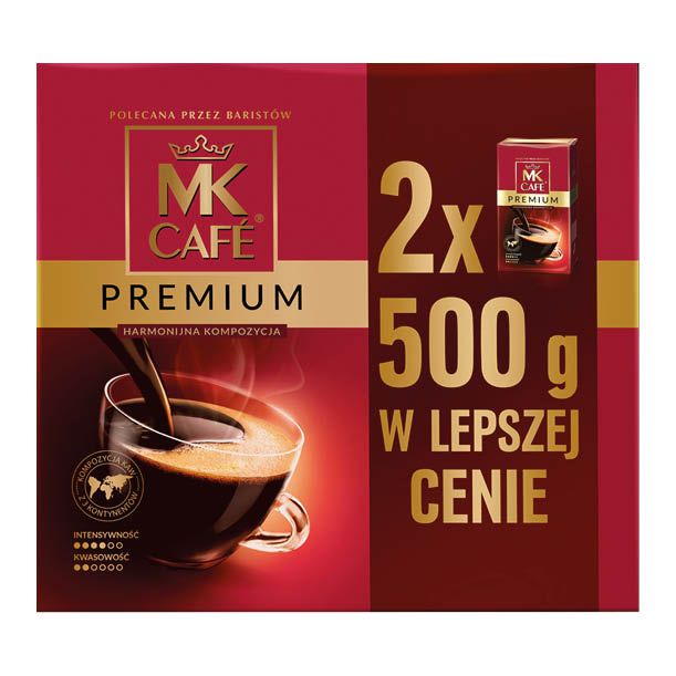 Kawa mielona MK Cafe Premium 2x500g widok 1