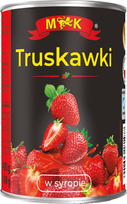 Truskawki w syropie MK 400/160g widok 1