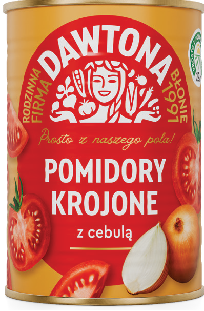 Pomidory krojone z cebulą Dawtona 400/240g widok 1