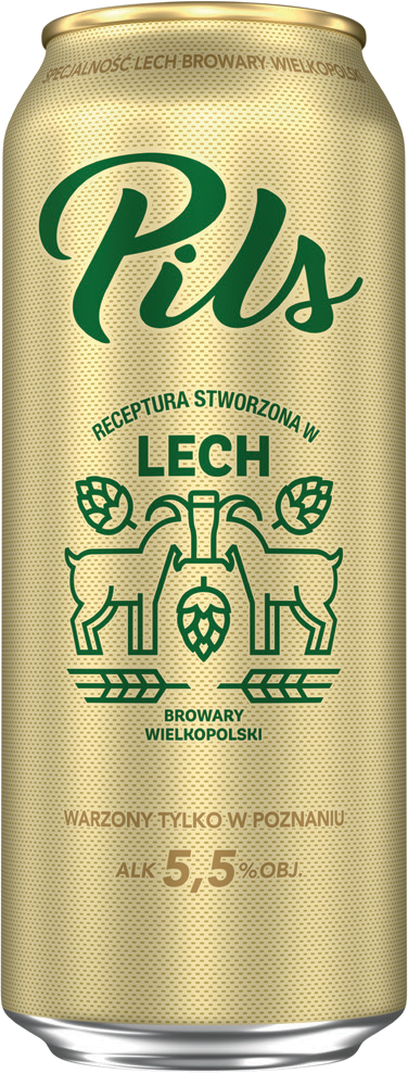 Piwo Lech pils 0,5l 5,5% puszka widok 1