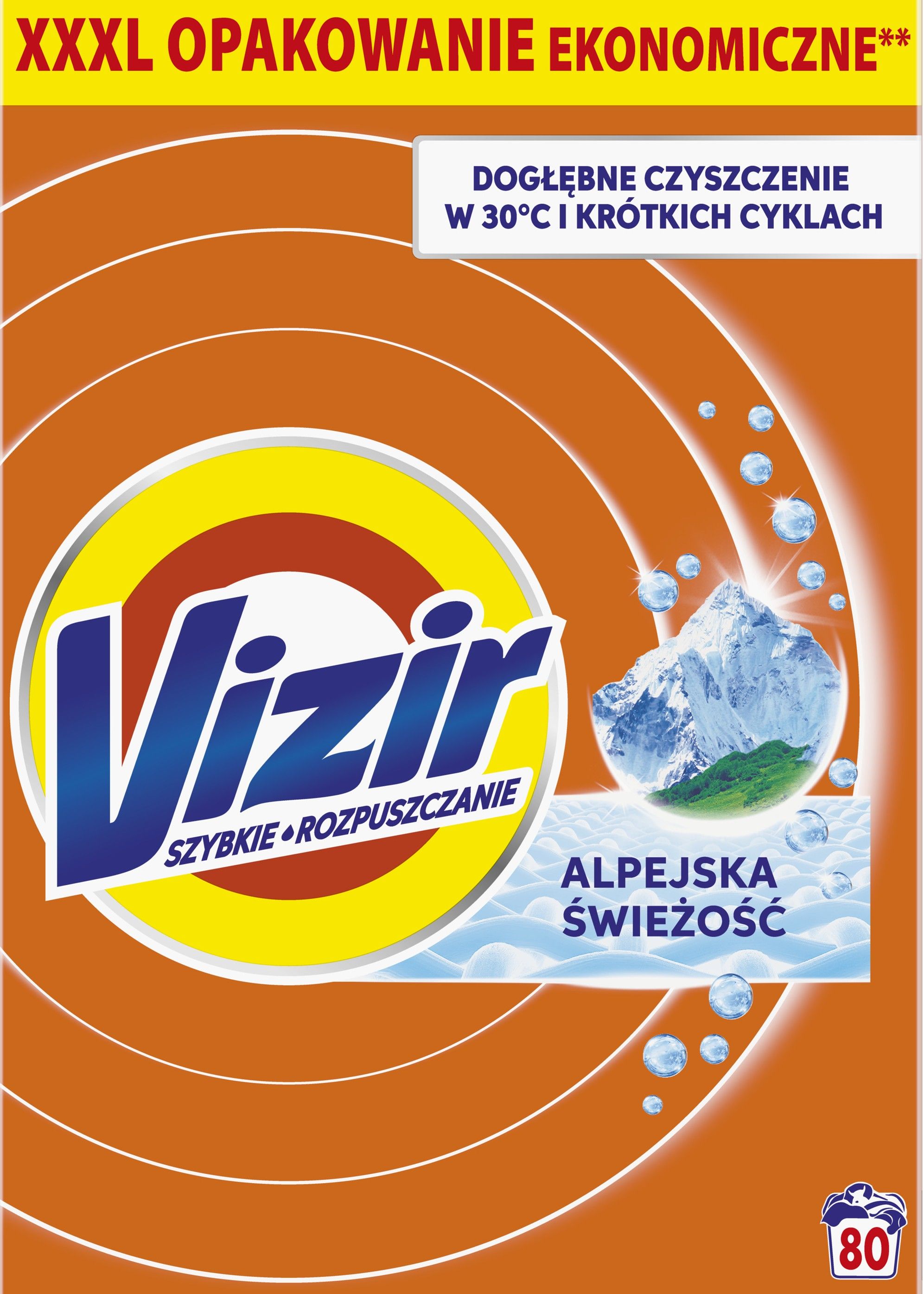 Proszek do prania Vizir alpej. świeżość 80p 4,4kg widok 1