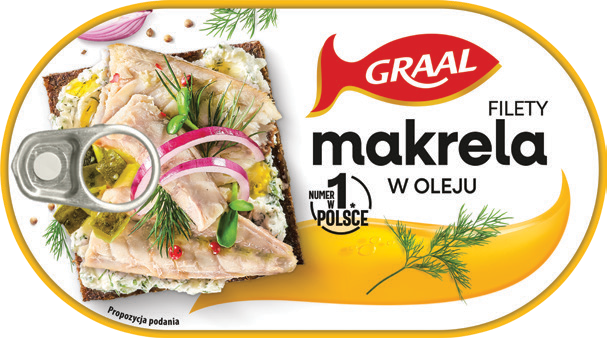 Filety z makreli w oleju Graal 170/102g widok 1