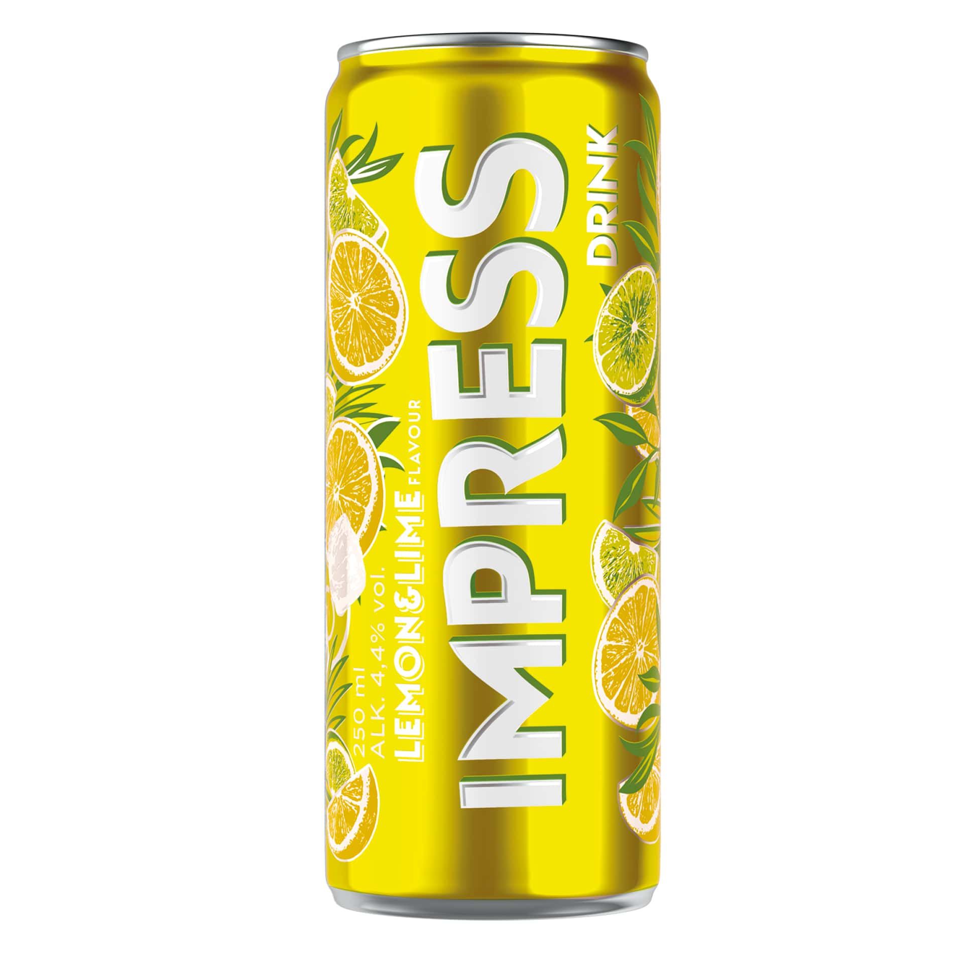Drink lemon&lime Impress 250ml 4,4% puszka widok 1
