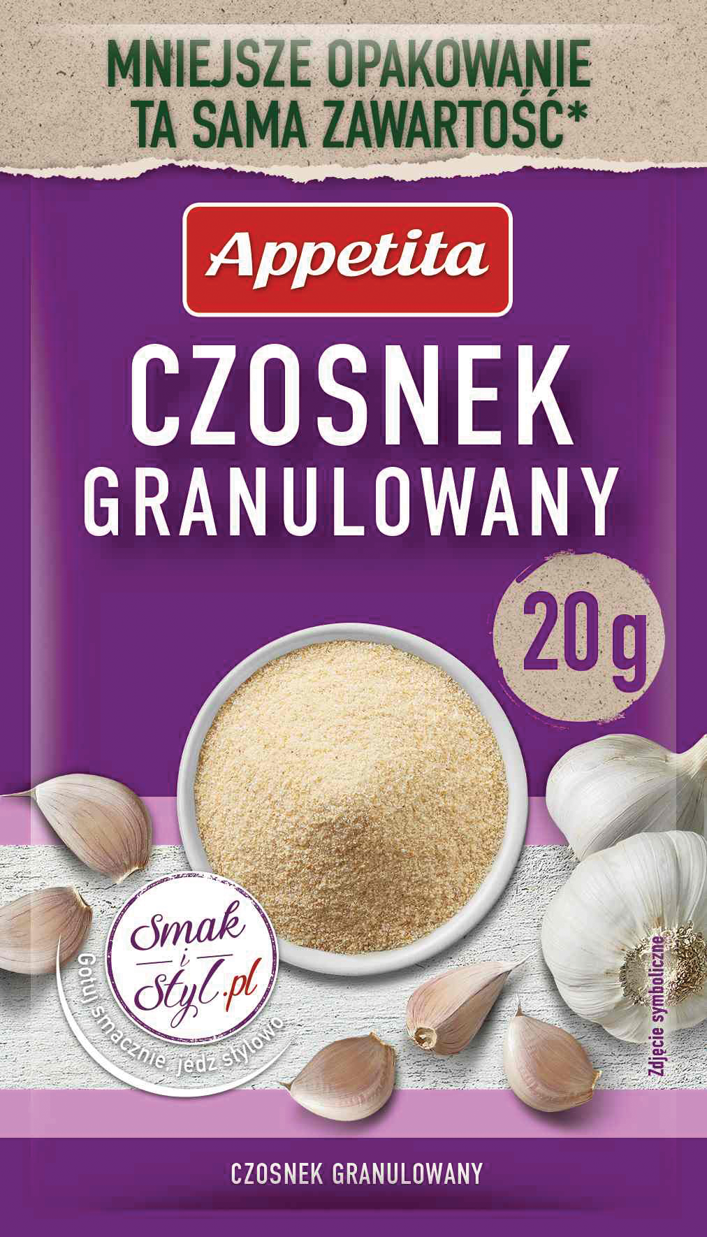 Czosnek granulowany Appetita 20g widok główny