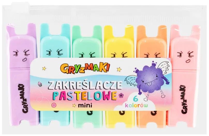 Zestaw zakreślaczy Mini Gryzmaki 6szt Sz25 widok 1