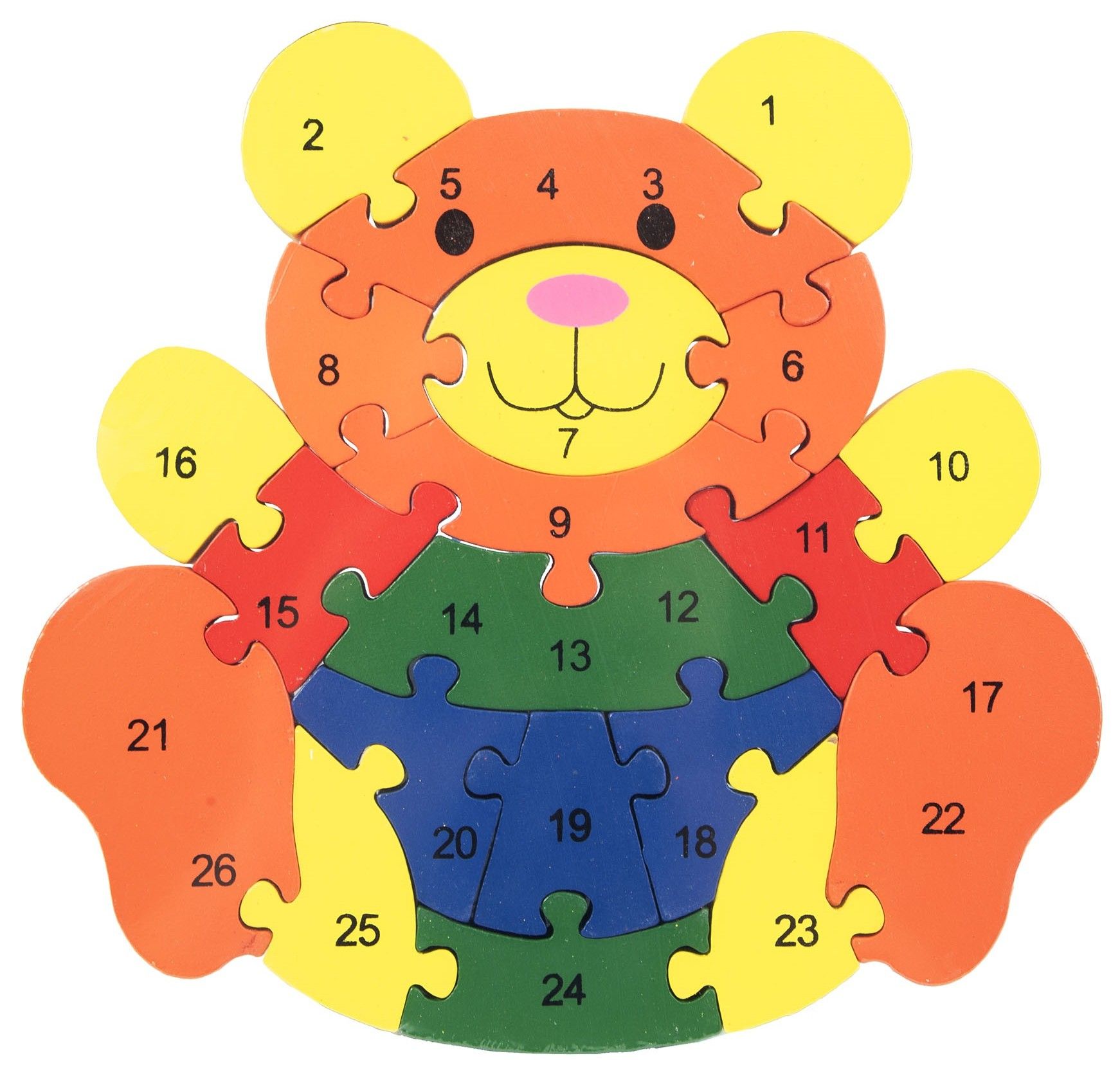Zabawka drewniane puzzle kształty mix widok główny 